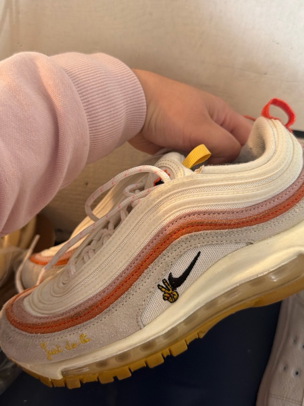 Nike Sneakers in Cream, Orange and Yellow